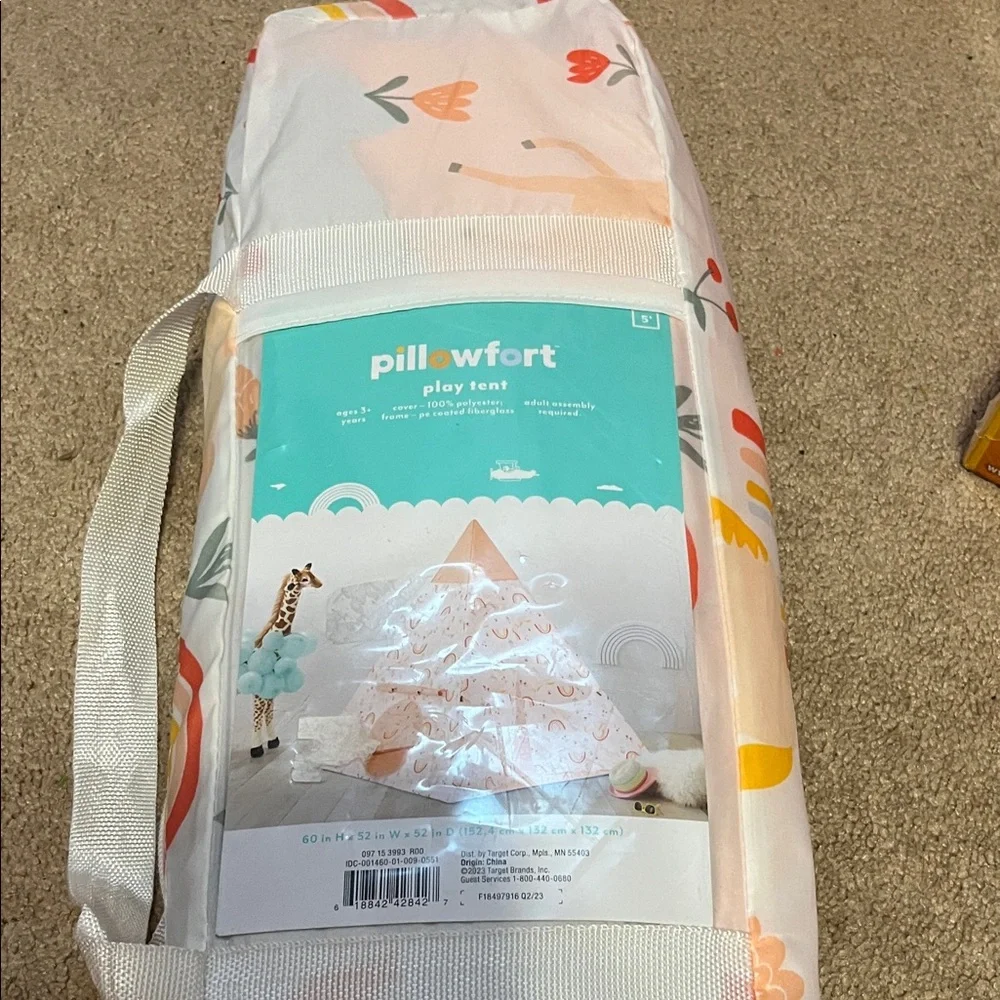 Kids Pillowfort Play Tent with Rainbow and Unicorn Design - Picture 12 of 14